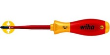 Image of Wiha - 35395 - Softfinish Vde Slimfix Pozidriv Screwdriver Pz1 X 80mm 1000v Ac