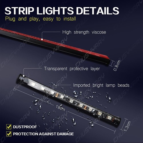 USB LED Auto Car Interior Decor Atmosphere Wire Strips Light Lamp Accessories - 第 10/12 張圖片