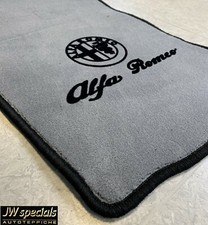 Autoteppiche Fußmatten geeignet für Alfa 75 grau schwarz L+S 4teilig Velours