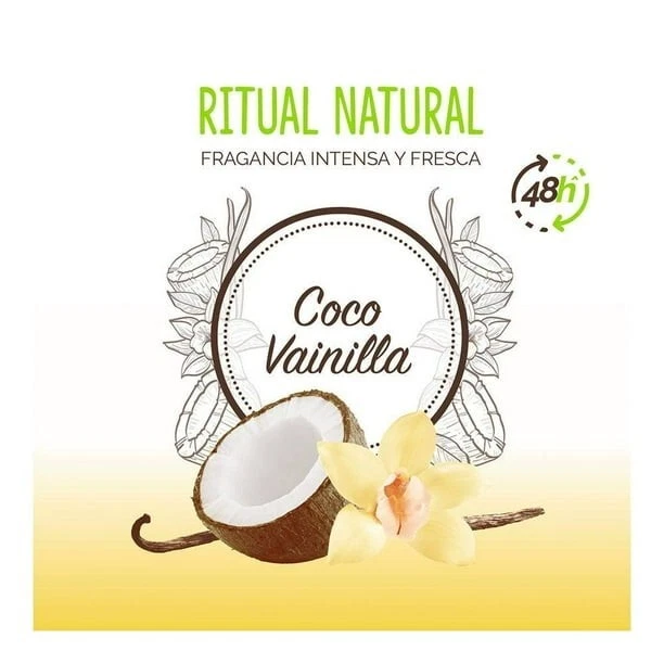 3 GARNIER OBAO NATURAL RITUAL COCONUT VANILLA ANTIPERSPIRANT DEODORANT ROLL ON - Image 2 of 3