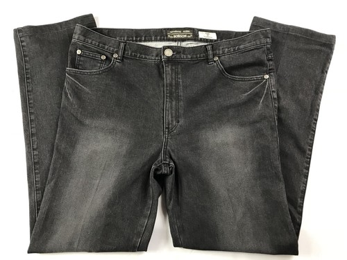 BOBSON Mens Authentic Gray/Black Jeans 