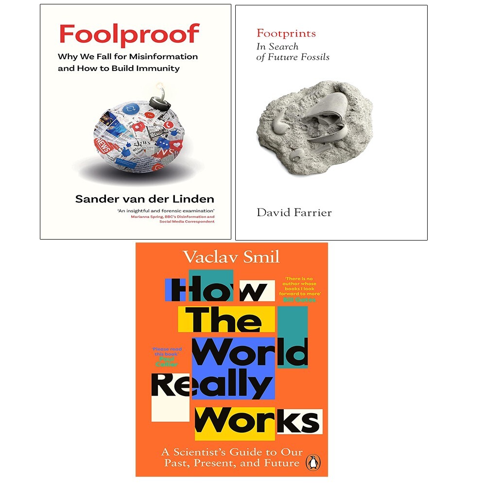 How the World Really Works Vaclav Smil,Foolproof (HB),Footprints(HB) 3 Books Set