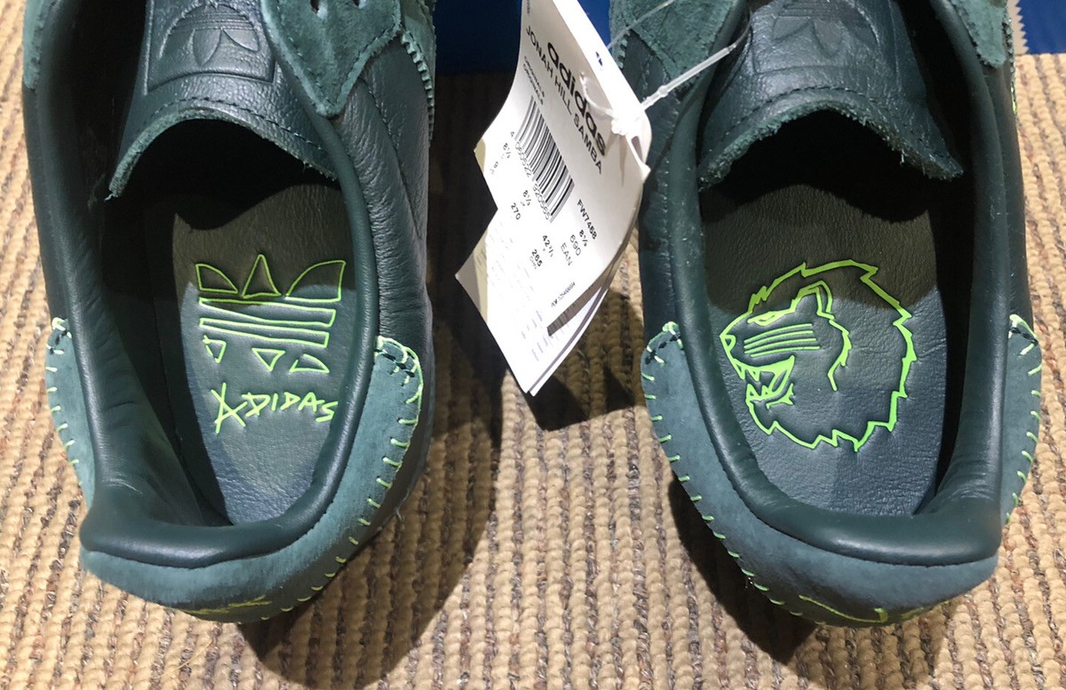 M&M×MASSESSHADESNAMESHANK BLACK×GREEN Adidas Consortium X Jonah Hill Samba Green Night / Mineral