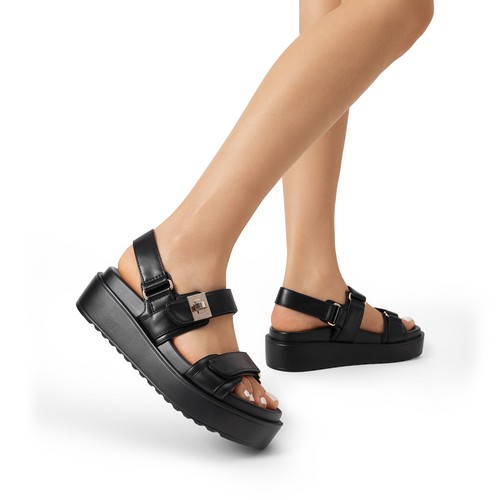 Women Ankle Strap Open Casual Platform Low Wedge Sandals Dress Flat Sandals - Picture 15 of 36