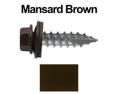 #14 x 1" METAL ROOFING SCREWS: Colored Metal Roofing Screw & Siding Screw - Picture 28 of 39