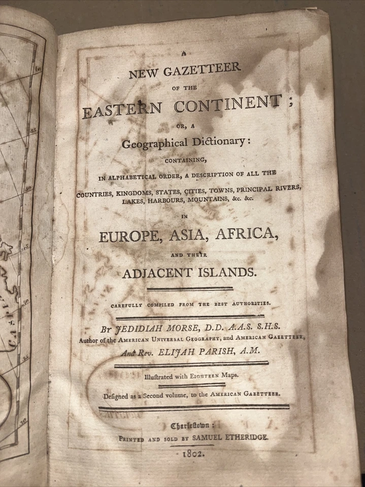 A new gazetteer of the eastern continent 1802 by jedidiah morse 17 Maps - Image 3 of 4