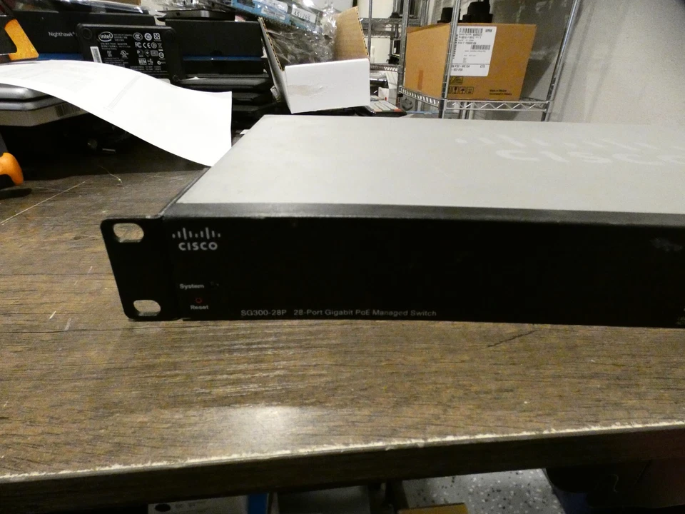Cisco SG300-28P 28 Port Gigabit Managed POE Switch w/ 2-Port mini-GBIC - Image 2 of 4