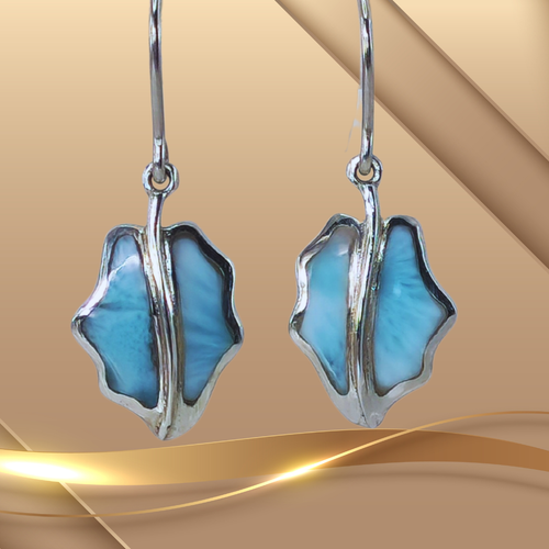 Marahlago Herbst Larimar Ohrringe Sterlingsilber schneller Versand!