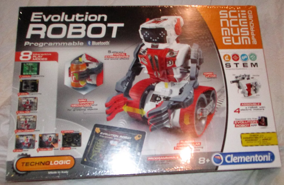 TechnoLogic Clementoni Evolution Robot Programmable Bluetooth Robot Kit  NEW!!