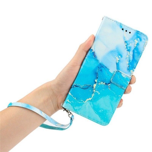 Strap Marble Leather Wallet Phone Case For Samsung S25 S24 S23 S22 S21 S20 Ultra - Picture 24 of 54
