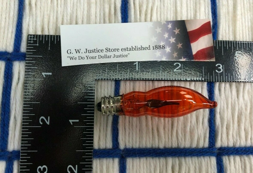 CARDof2 new C7 AMBER FLICKER FLAME LIGHT BULB E12 candelabra flickering 7¢ ship* - Image 4 of 4