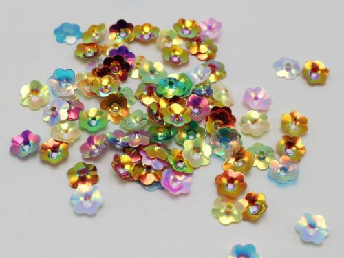 1000 Mixed Color Cup Flower loose sequins Paillettes 10mm sewing Wedding craft - Picture 5 of 10