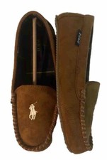 Womans Size 10 Slippers Polo Ralph Lauren Dezi V Moccasin Slipper Chestnut Brown