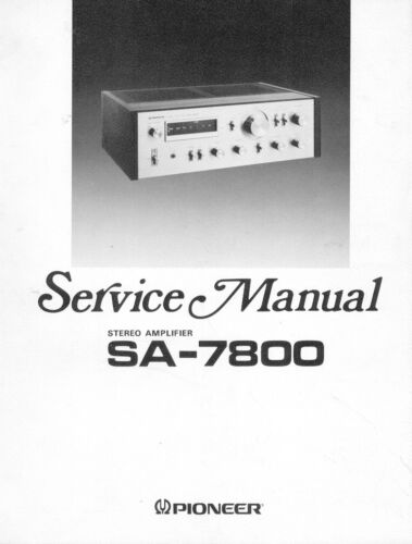 Manual de servicio instrucciones para Pioneer SA-7800  - Imagen 1 de 1