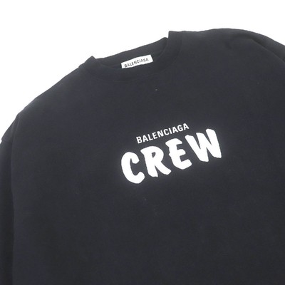BALENCIAGA 20SS 620941 Cotton CREW Logo Print Short Sleeve T