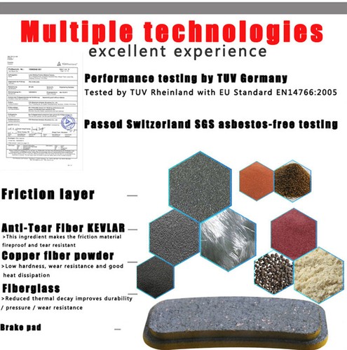 4 Pair Ceramics Bicycle Disc Brake Pads For ZOOM CMD-5,CMD-7,M365,Round Parts - Picture 6 of 9