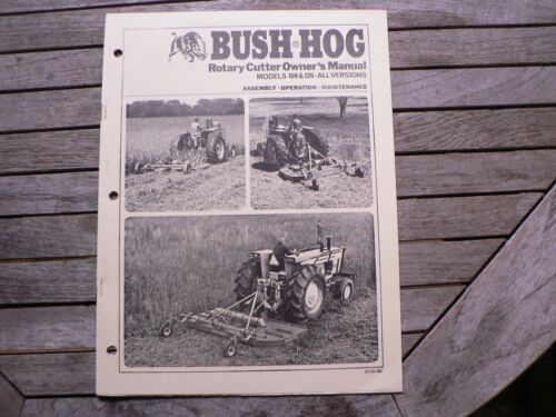 Bush Hog Model 109 126 Rotary Cutter Owner Manual Assembly Operation Maintenance
