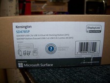 Kensington USB-C  USB 3.0 Dual 4K Docking Station DFS SD4785P New