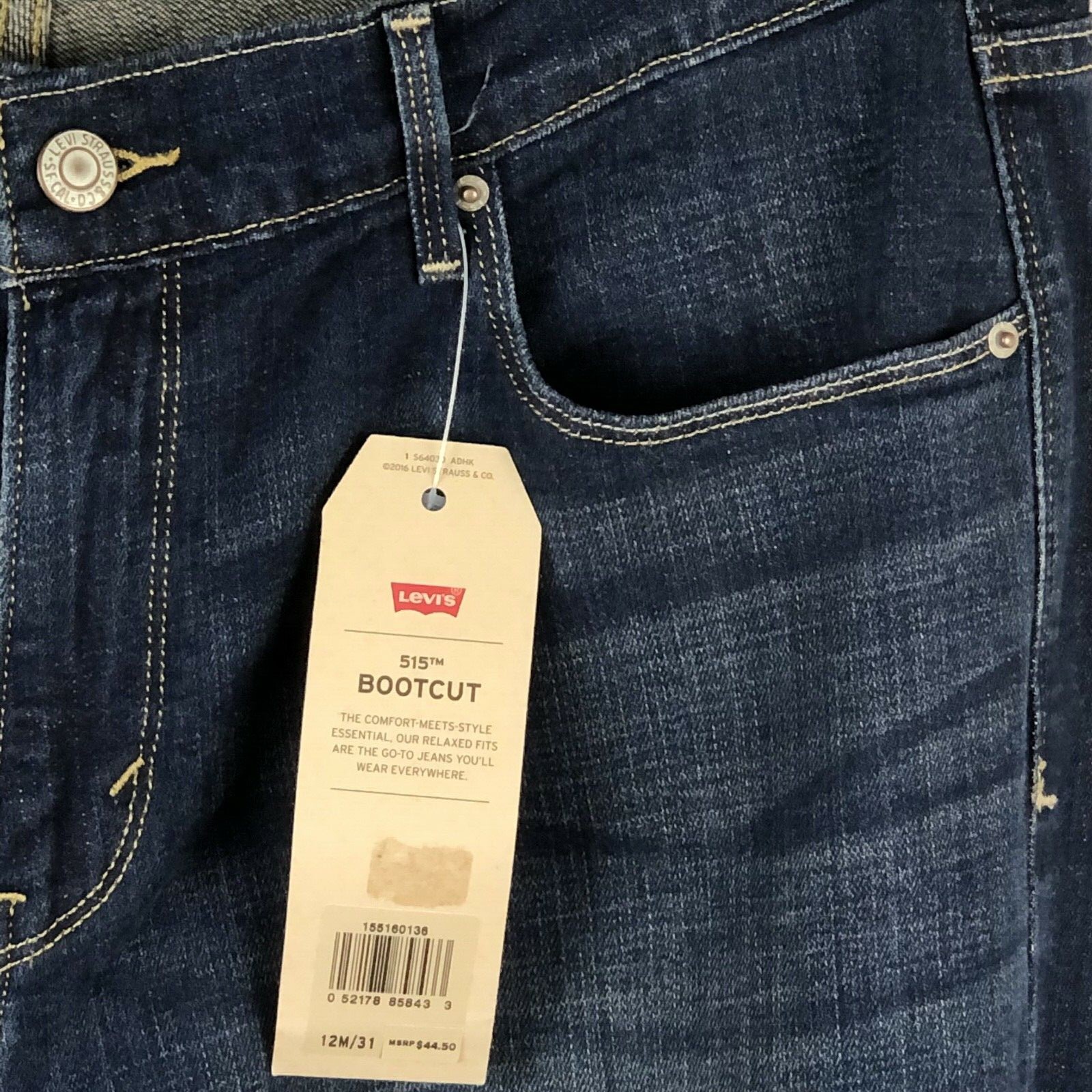 Lee 515 Bootcut MidRise Flat Front Womens Denim Blue Jeans Size 12M/31