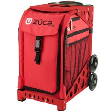 Zuca Chili Insert Bag Red Frame Flashing Wheels Travel