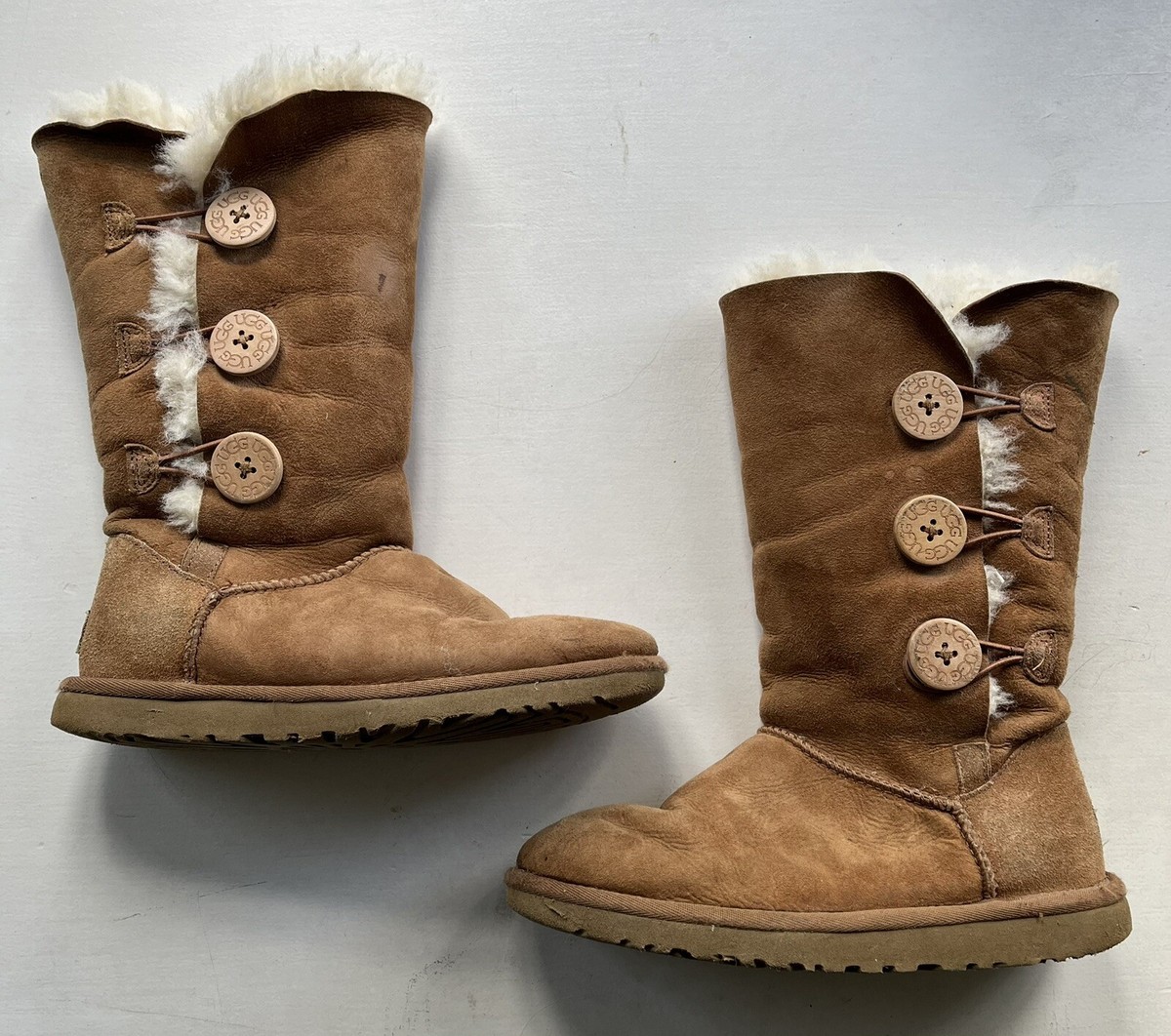 UGG Tall Bailey Button Chestnut Brown Boots F19014H 1873 Womens Size