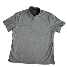 Hickey Freeman Shirt Golf Polo Men  s 2XL Short Sleeve Gray All Over Print
