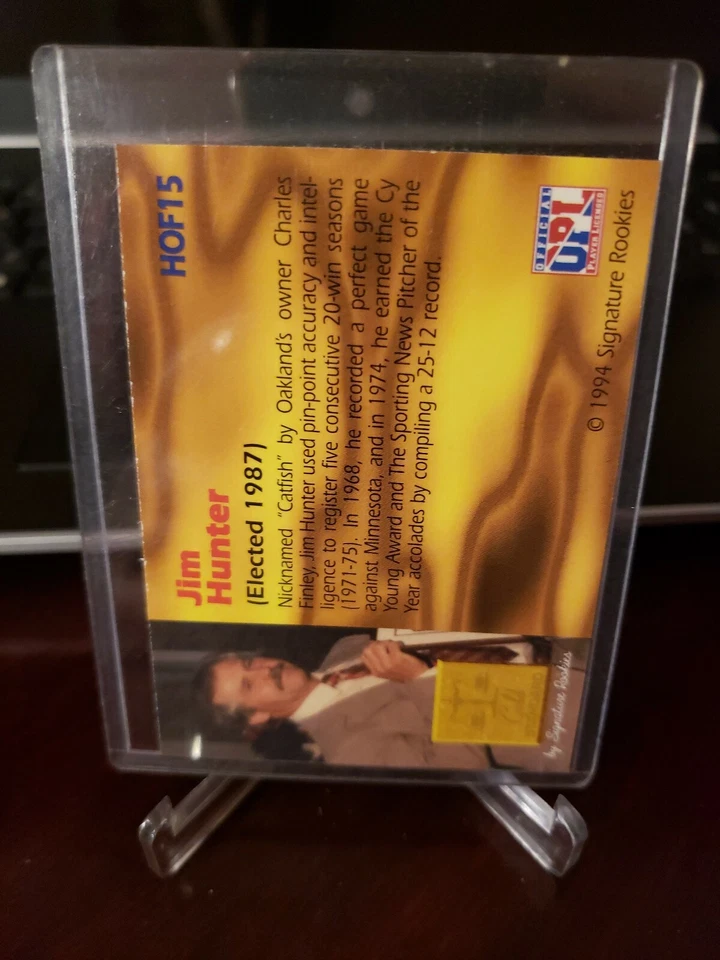 1994 Gold Standard Hall of Fame #386/2500 Catfish Hunter Jim #HOF15 Auto HOF - Image 4 of 4