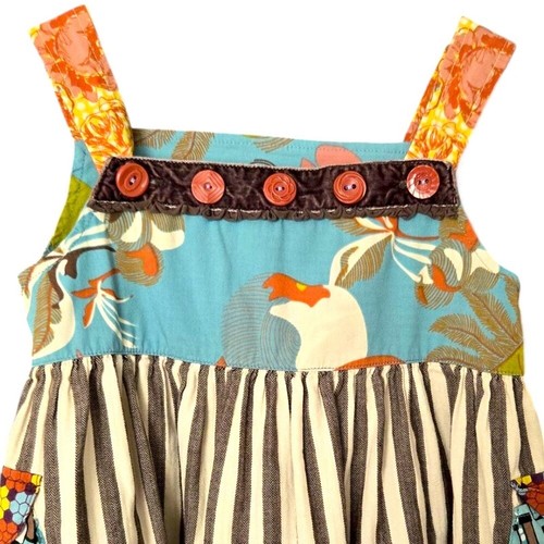 Matilda Jane You & Me Zephyr Top Youth Striped Ruffle Playful Outdoor Floral 4 - Picture 2 of 6