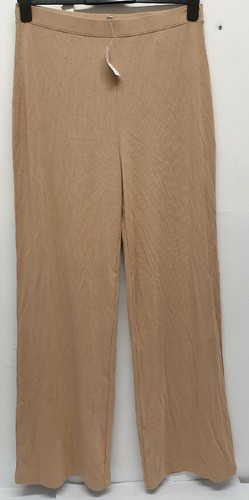 Banana Republic Ribbed Wide Leg Trousers Champagne SIZE LARGE REF CL11 - Picture 7 of 10