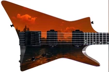 Guitar Skin Axe Wrap Re-skin Electric Bass Reface The Grand River 1655