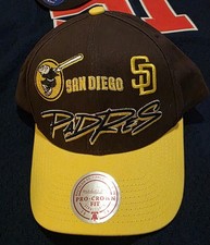 Mitchell Ness San Diego Padres Postseason Snapback Cap Brown Yellow