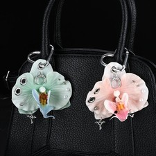 Creative Simulation Flower Orchid Lily Keychain Pendant Backpack Ornaments