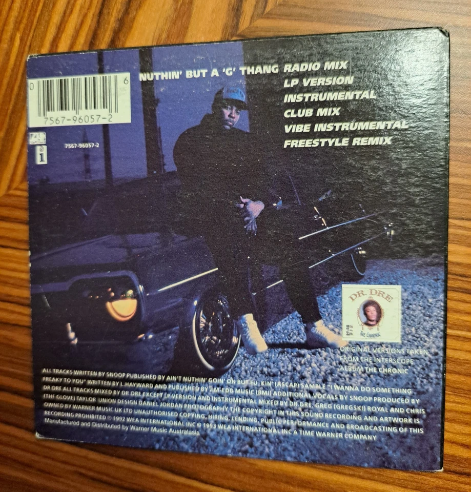 Dr Dre Nuthin' But A 'G' Thang CD Single Rare 6 Track Australian Pressing 1993  - Image 3 of 4