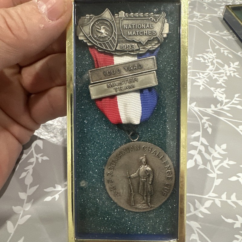 Rare 1993 National Trophy Matches Rifle Medal 1000 yard Master Team