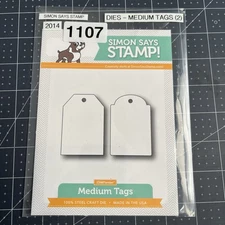 Simon Says Stamp Dies Medium Tags (2) S199 Embossing CardMaking Die 2013