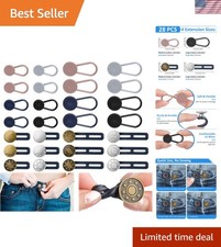 28 Pcs Button Extenders for Jeans, Waist Extender for Jeans, Pants Button Ext...