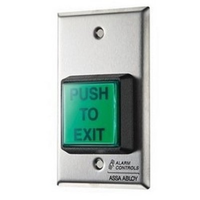 ALARM CONTROLS TS-2T Request-To-Exit Station 2'' SS 12V/24V SPDT Timer 2-45 Sec