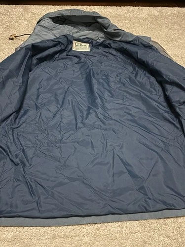 Vintage LL Bean Jacket Mens S Blue Baxter State Parka Hooded Made In USA image 7