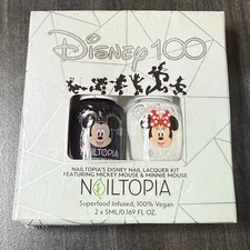 Nailtopia Disney 100 Mickey Minnie Mouse Nail Lacquer Kit Vegan