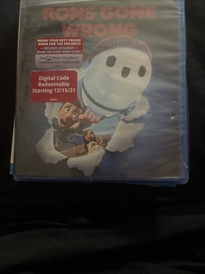 Ron's Gone Wrong 2021 Blu-ray, DVD, Digital with Slipcover New Sealed