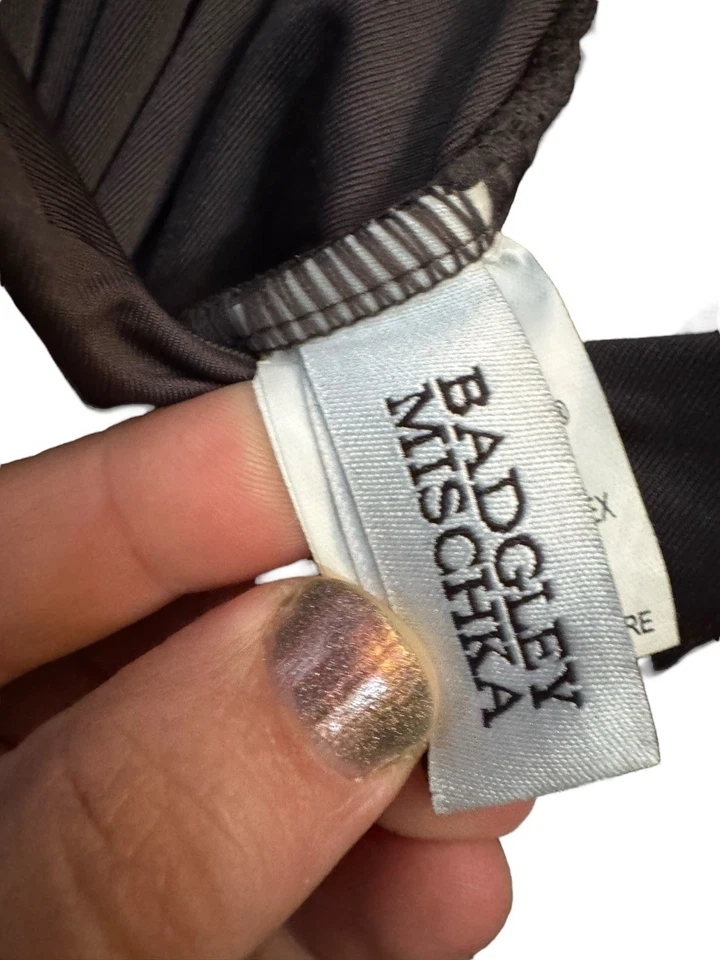 Traje de baño Badgley Mischka traje de baño fruncido adelgazante de una pieza para mujer talla 6  Foto 2 de 4