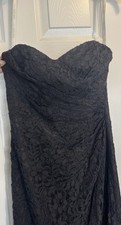 David s Bridal Bridesmaid Dress Black Lace Sleeveless Size 6
