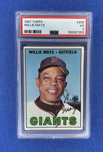 1967 Topps WILLIE MAYS #200 HOF San Francisco Giants PSA 3