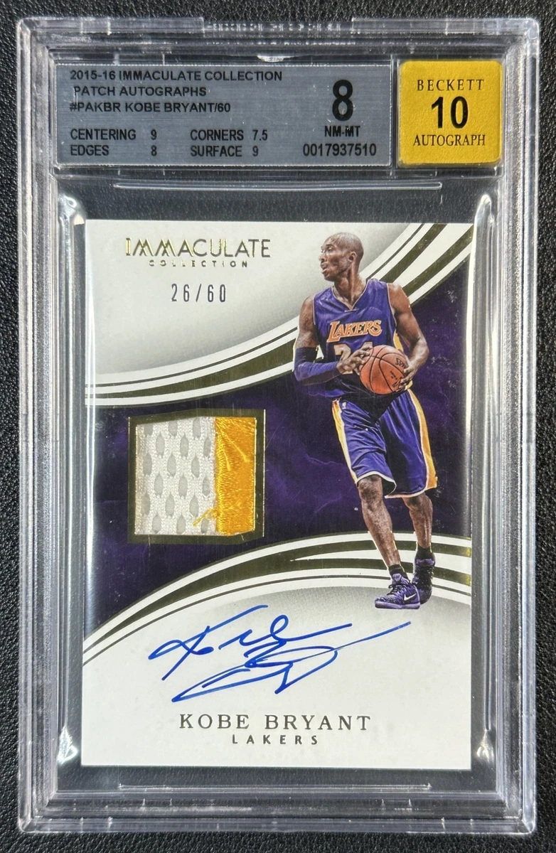 Kobe Bryant Basketball Trading Cards Autographed Sports 2015-16