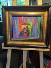 Jim Warren Framed Hand signed Embellished "DOG'S BEST FRIEND" - Ltd Supply