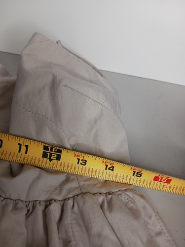 H&M Beige Women's Medium Quilted Dress Pockets Zipper Club Streetwear Fairy Par - Picture 8 of 10