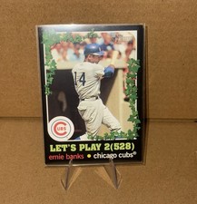 Ernie Banks 2020 Topps Heritage LET’S PLAY 2 (528) Insert #LP2-10 Chicago Cubs