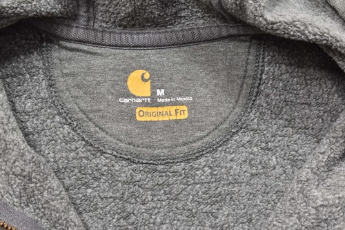 Carhartt Men's Gray Full Zip Hoodie Sweatshirt Jacket Solid Original Fit Size M - Picture 8 of 8