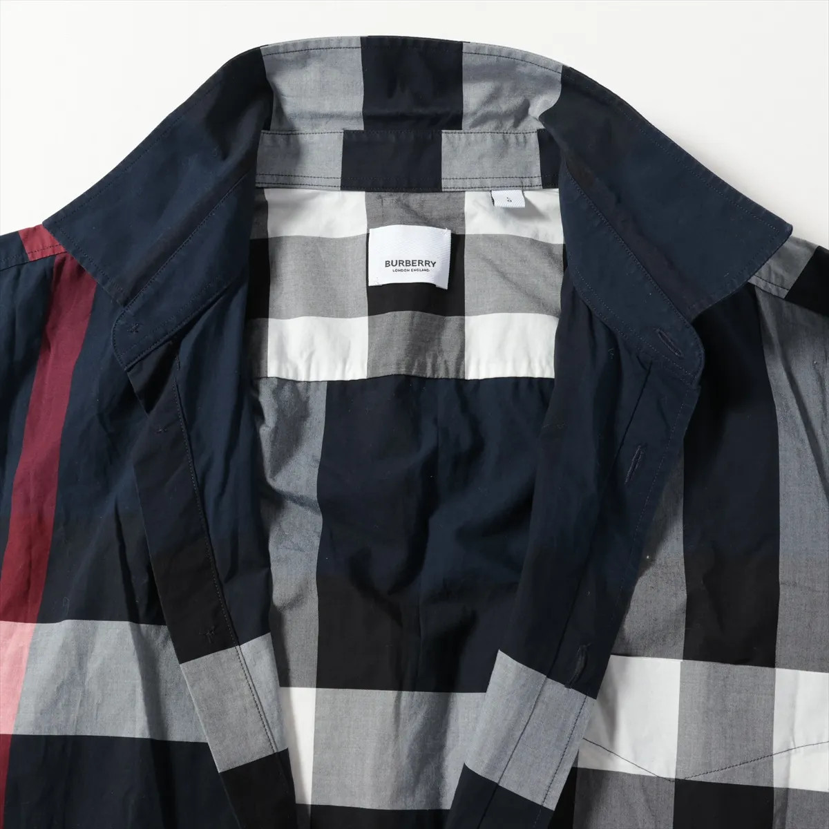 Burberry Tisci Period Cotton & Polyurethane Shirt L Men's Navy Blue  8020855  No thumbnail 4