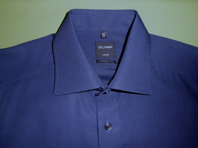 ''OLYMP Luxor modern fit'' Lang Arm Hemd , Gr. 40  15 3/4 , dunkelblau ''NEUWERTIG''